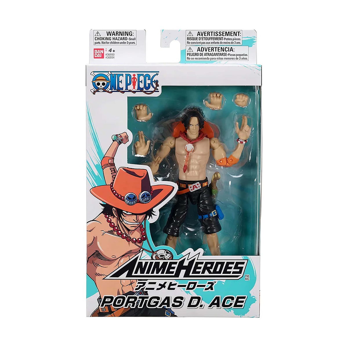ONE PIECE - BONECO ARTICULADO - PORTGAS D. ACE - BANDAI 