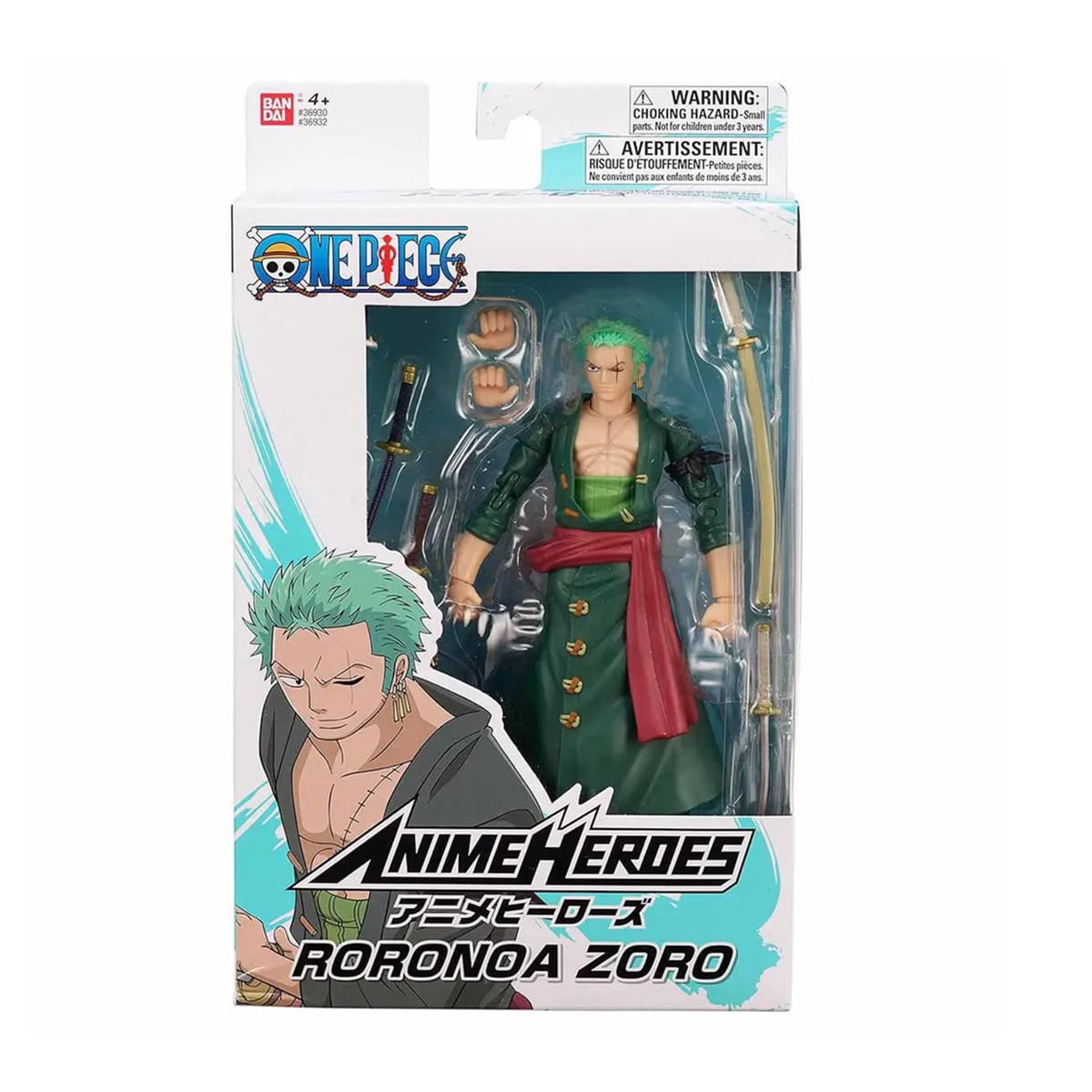 ONE PIECE - BONECO ARTICULADO - RORONOA ZORO  - BANDAI 