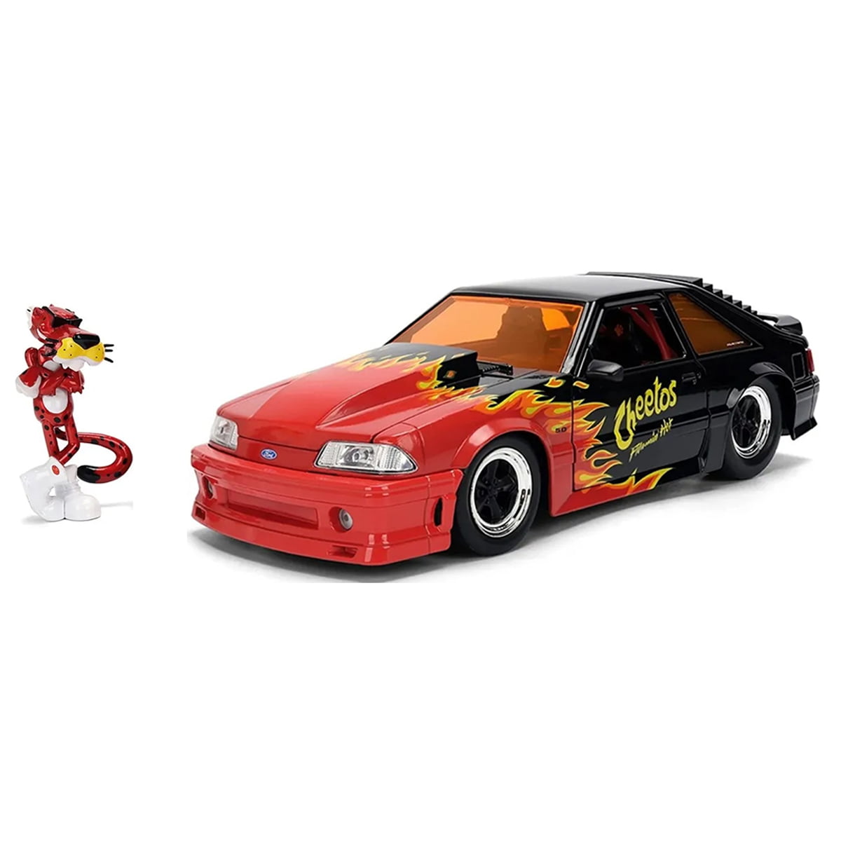 CARRO - 1989 FORD MUSTANG GT - CHEETOS FLAMIN HOT COM BONECO - 1/24