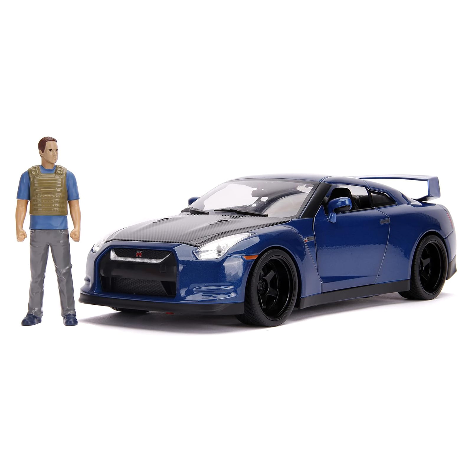 NISSAN GT-R R35 - VELOZES E FURIOSOS - BRIAN COM BONECO - 1/18