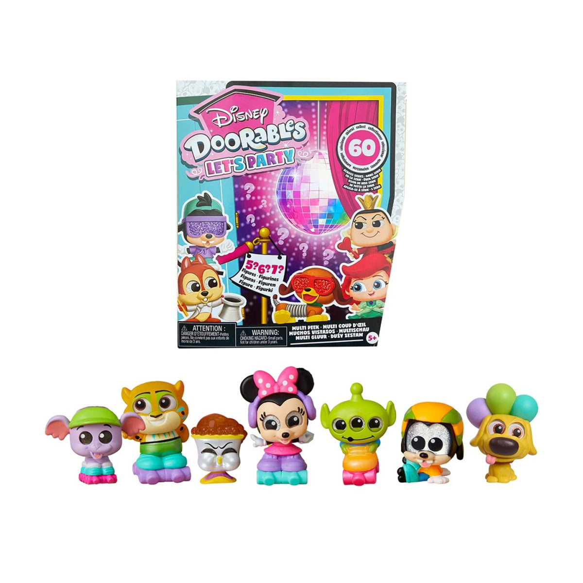 DOORABLES - DISNEY - LET'S PARTY - COM 5 FIGURAS 