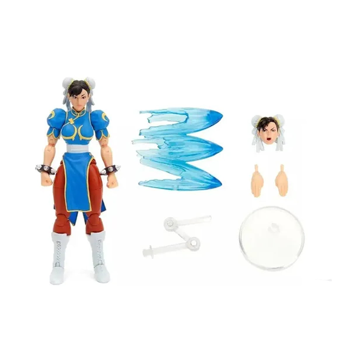 ULTRA STREET FIGHTER II - BONECO - ARTICULADO - CHUN-LI COR AZUL - COM ACESSÓRIOS