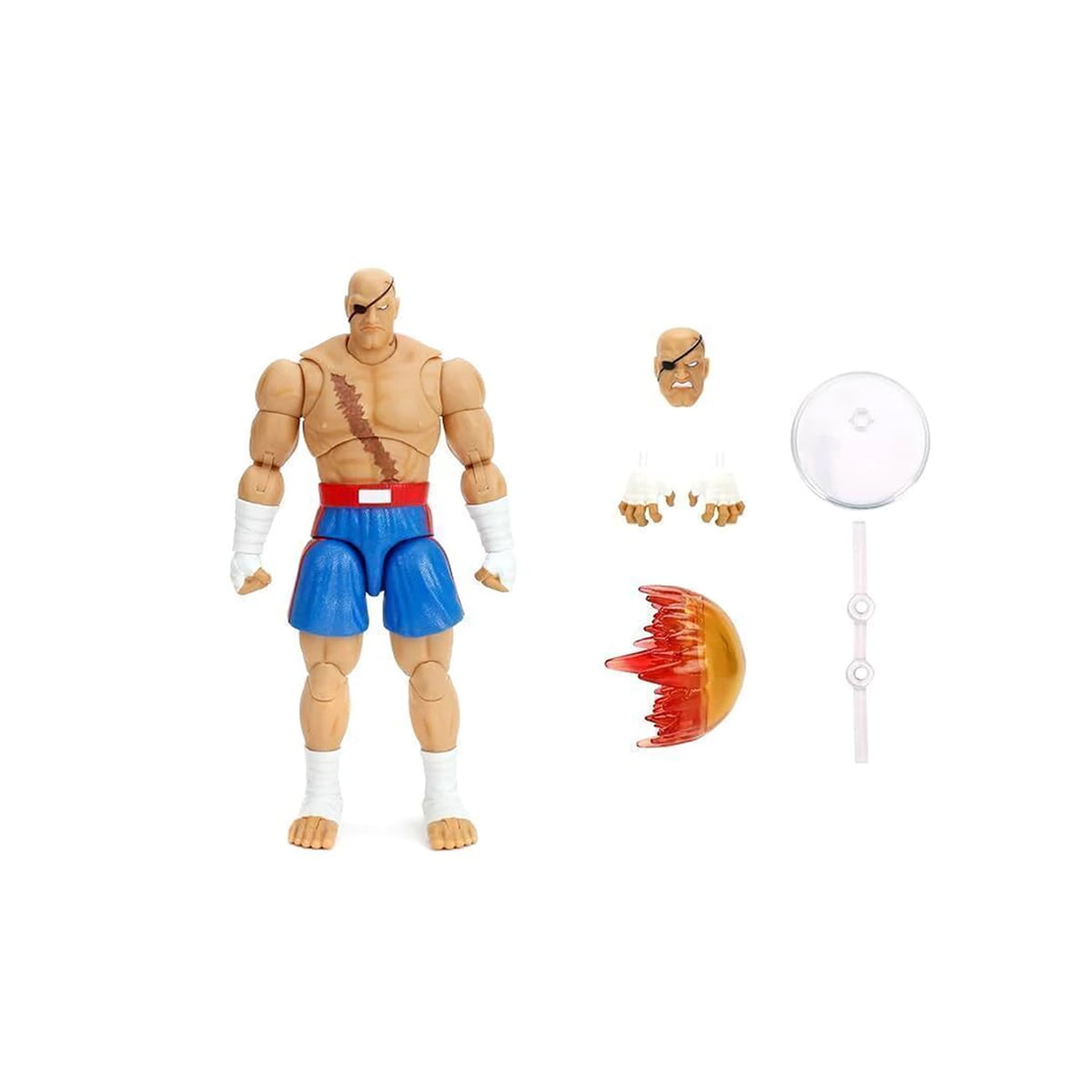 ULTRA STREET FIGHTER II - BONECO ARTICULADO - SAGAT - COM ACESSÓRIOS