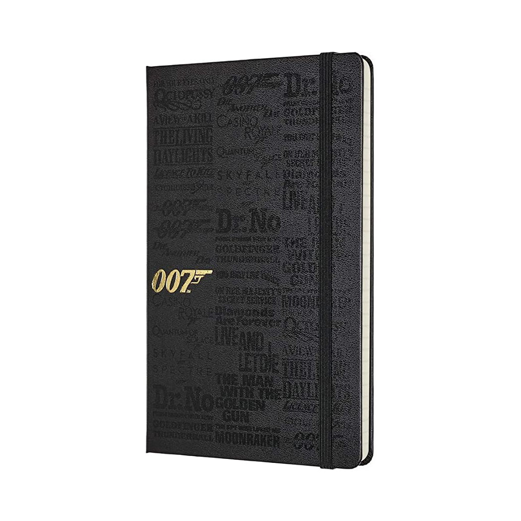 CADERNO MOLESKINEEDIÇÃO LIMITADAJAMES BONDAZULCAPA DURAPAUTADOGRANDE