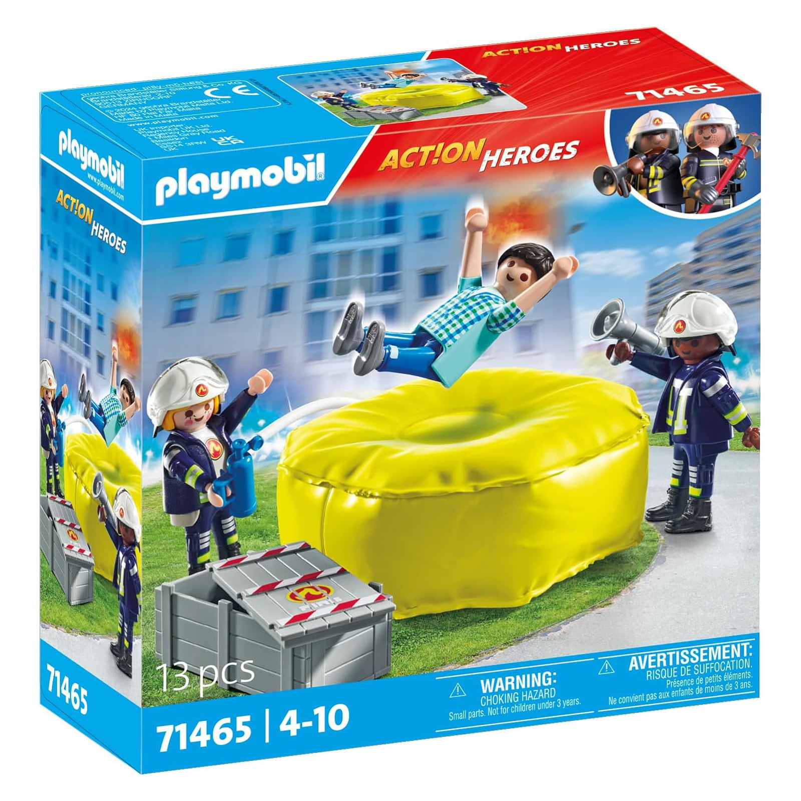 PLAYMOBIL - ACTION HEROES - BOMBEIRO COM COLCHÃO DE AR - 71465