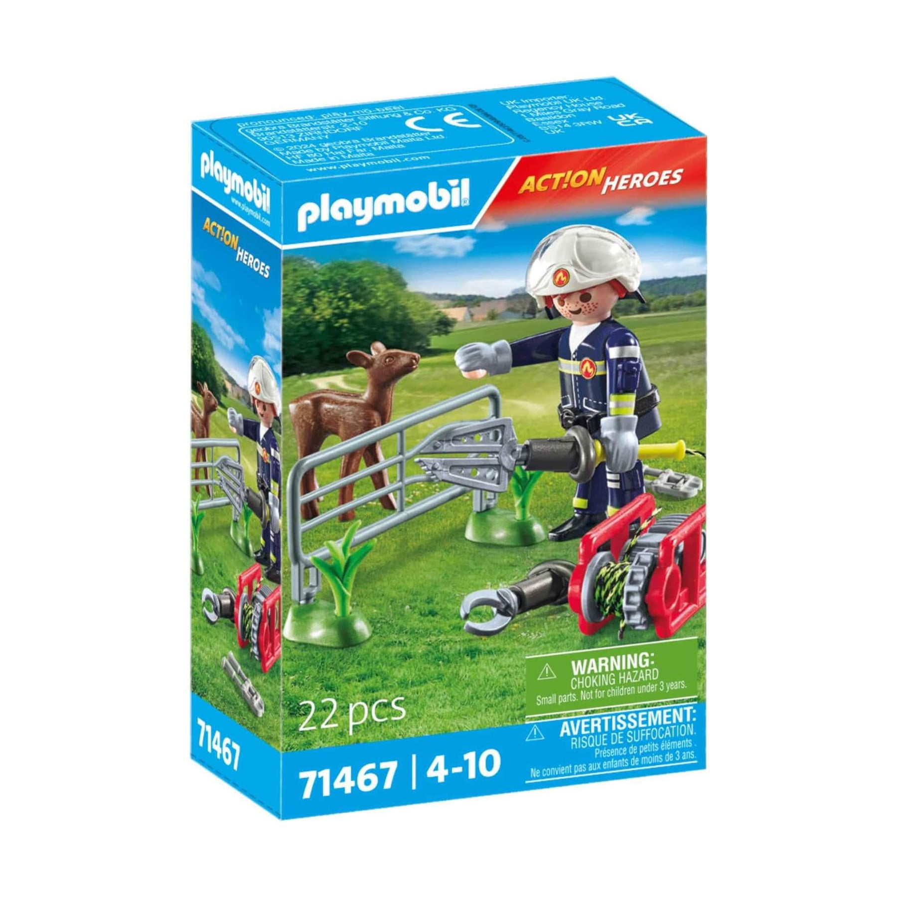 PLAYMOBIL - ACTION HEROES - MISSÃO RESGATE DE ANIMAIS - 71467