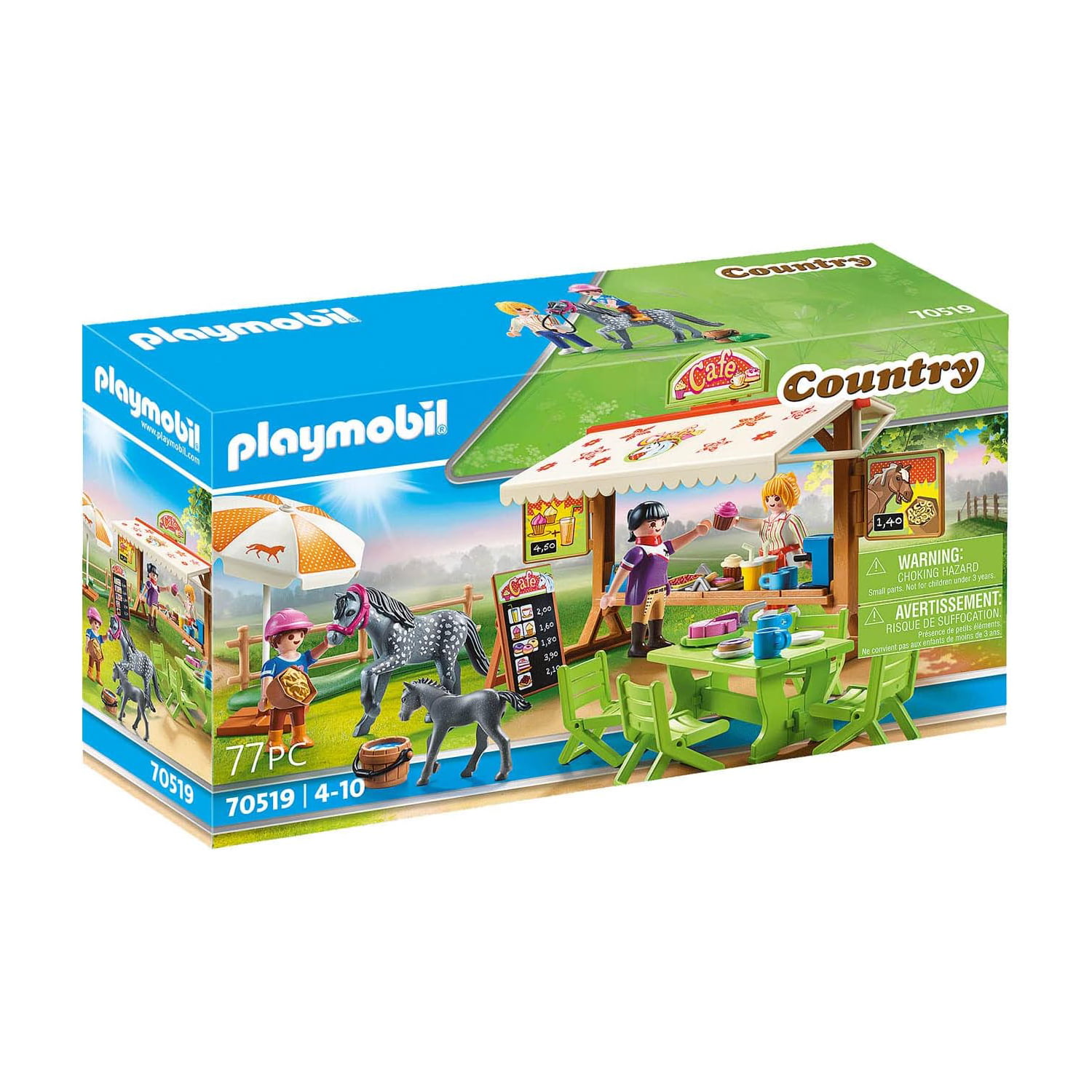 PLAYMOBIL - COUNTRY - CAFÉ PÁTIO DOS PÔNEIS - 70519