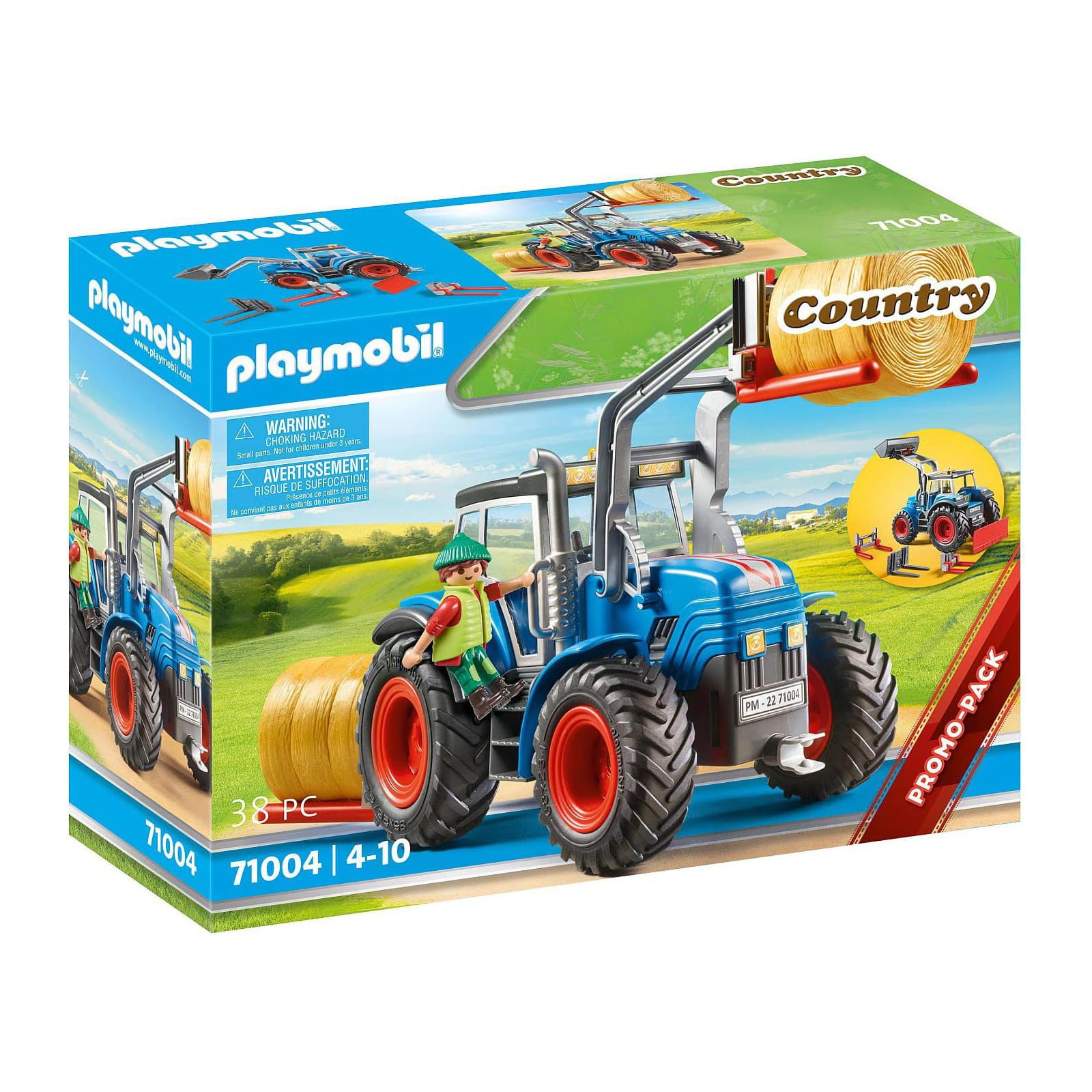 PLAYMOBIL - COUNTRY - GRANDE TRATOR COM ACESSÓRIOS - 71004