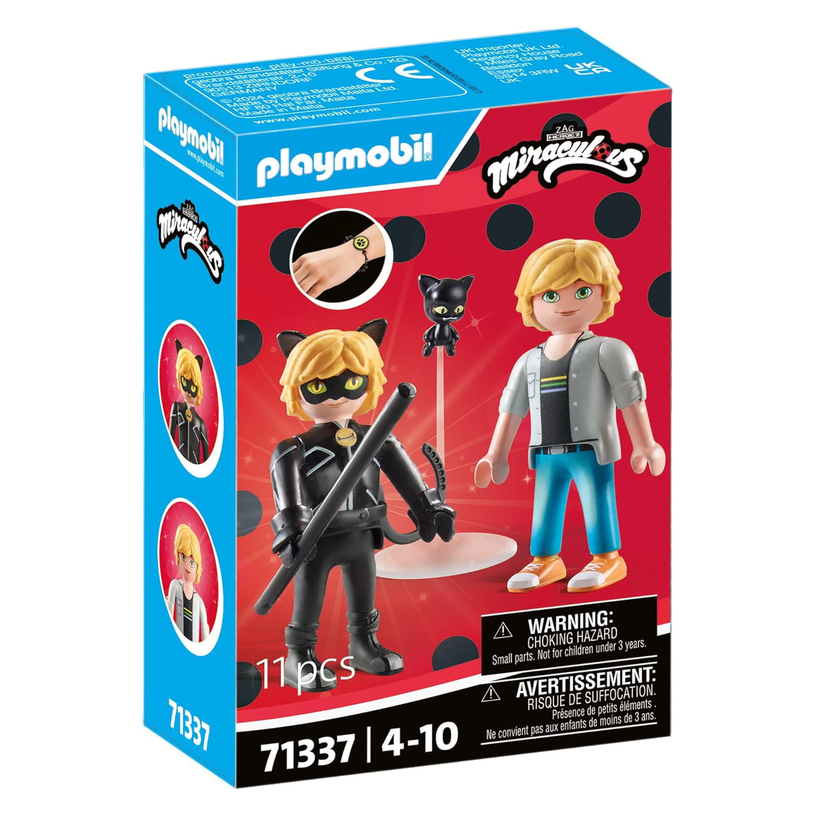 PLAYMOBIL - MIRACULOUS - ADRIEN E CAT NOIR - 71337