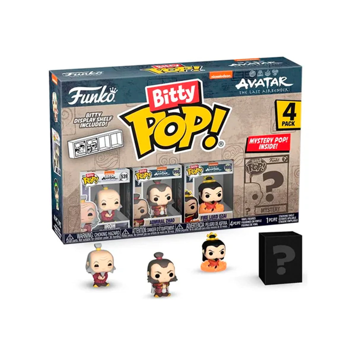 BITTY - POP! -  AVATAR MESTRE AR - IROH - ADMIRAL ZHAO -FIRE LOARD OZAI 
