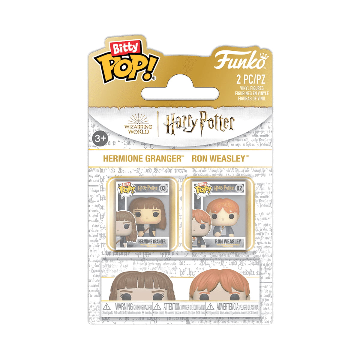 POP! BITTY - HARRY POTTER - HERMIONE GRANGER E RON WEASLEY