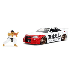 2002 - NISSAN SKYLINE GT-R R34 - STREET FIGHTER - RYU -  COM BONECO  - 1/24 