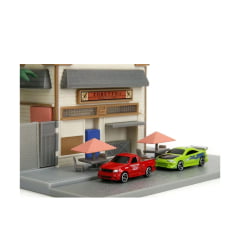 MINIATURA OFICINA TORETTO - COM MINIATURA DE CARROS - VELOZES E FURIOSOS