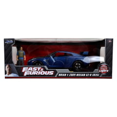 NISSAN GT-R R35 - VELOZES E FURIOSOS - BRIAN COM BONECO - 1/18