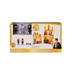 HARRY POTTER - BONECO HARRY POTTER HERMIONE E DUMBLEDORE COM CENÁRIO - MINI HOGWARTS - SPIN MASTER