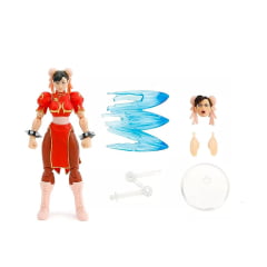 ULTRA STREET FIGHTER II - BONECA - ARTICULADA - CHUN-LI -  COM ACESSÓRIOS