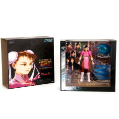 ULTRA STREET FIGHTER II - BONECO - ARTICULADO - CHUN-LI COR ROSA - COM ACESSÓRIOS