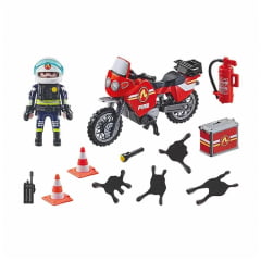 PLAYMOBIL - ACTION HEROES - MOTO DE BOMBEIRO - 71466