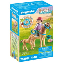 PLAYMOBIL - HORSES OF WATERFALL - PONEI E POTRO COM CRIANÇA - 71498