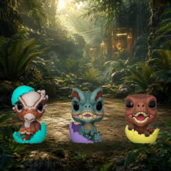 POCKET POP! - JURASSIC WORLD - COM 3 MINI FIGURAS  DINOSSAURO